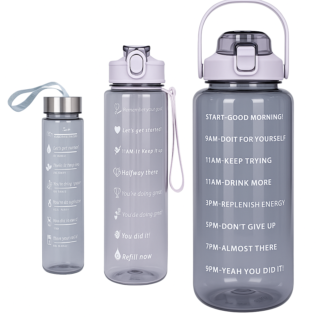 3 Set Motivational Water Bottles
